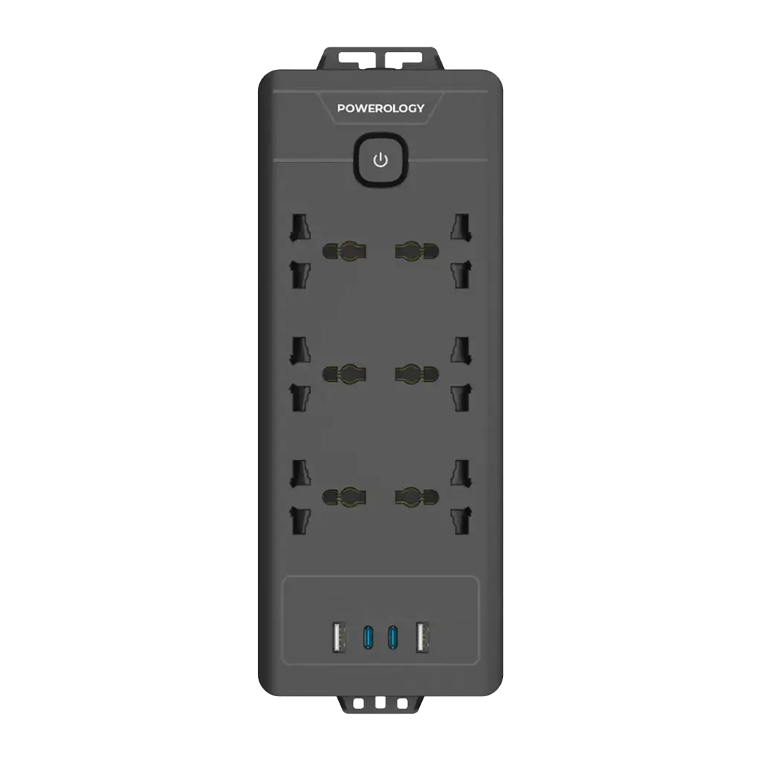 بورلوجي-وصلة كهرباء 2 متر 6AC 2USB-2, 2USB-A 20W