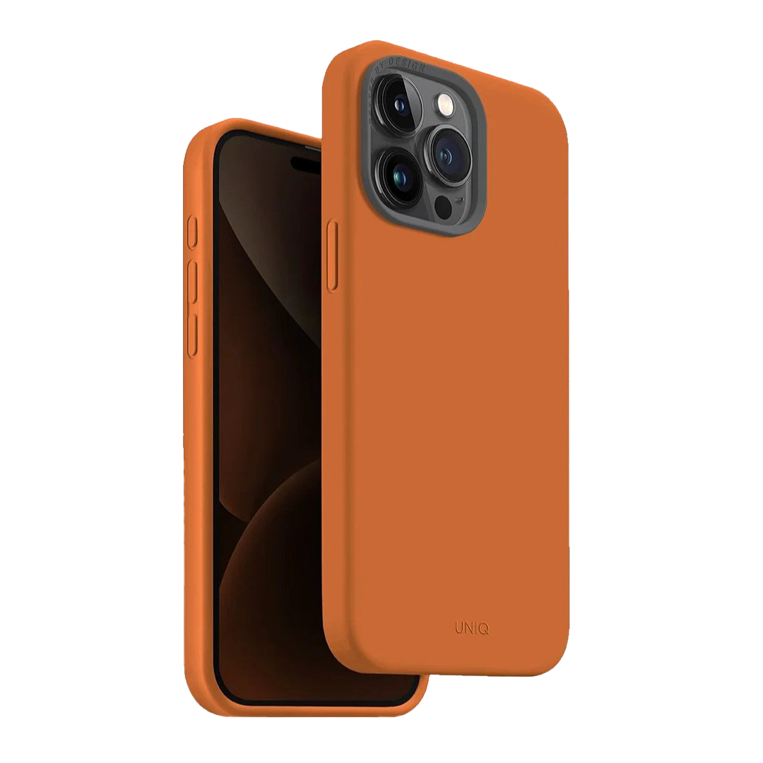 UNIQ Lino Hue Back Cover for iPhone 15 Pro Max – Orange