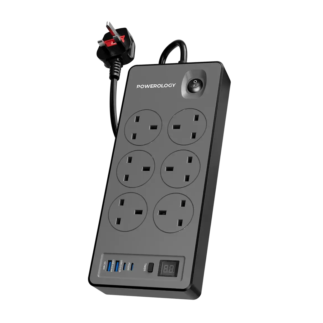 POWEROLOGY-6AC POWER STRIP 3M 20W