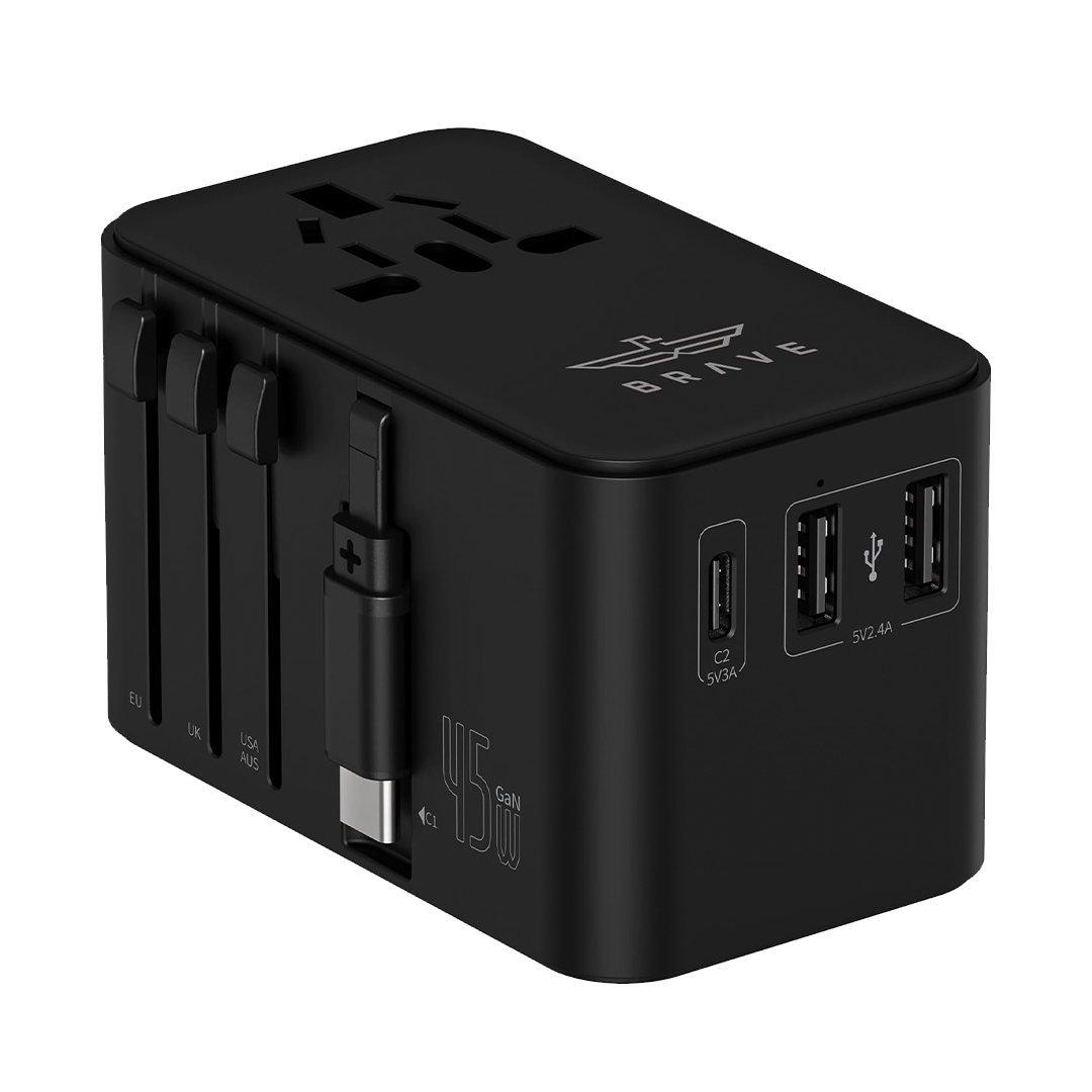 BRAVE- GAN 3PORT +AC PRO TRAVEL 45W WITH CABLE