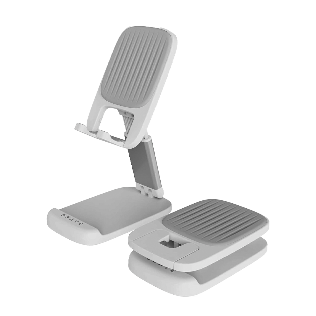 BRAVE- FOLDABLE PHONE STAND WHITE BCS-01