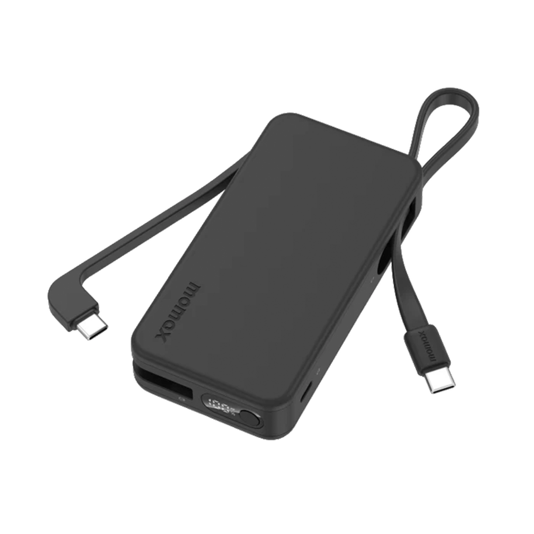MOMAX – Power Bank Vital 10000mAh with 2 Cables (USB-C, 30W)