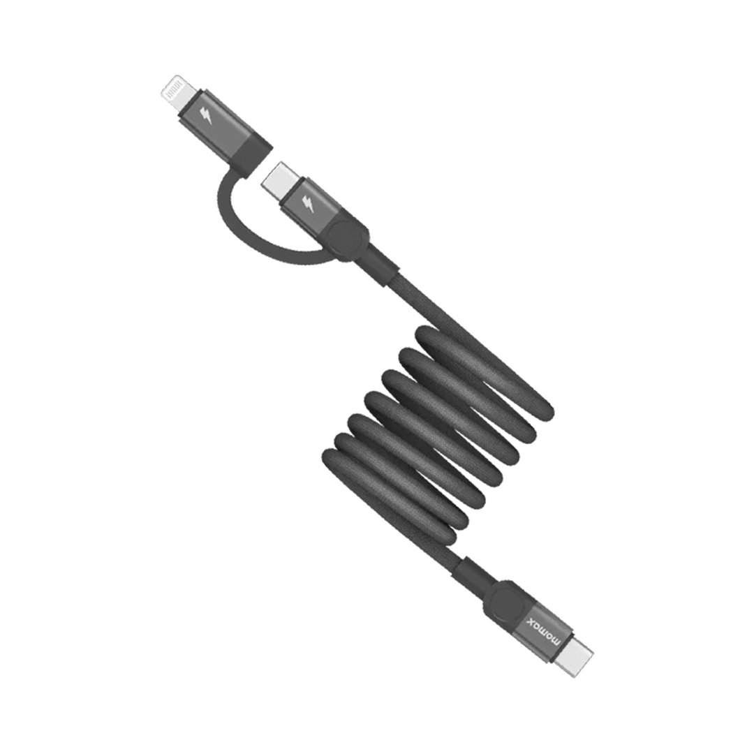 موماكس – كابل مغناطيسي USB-C وLightning بقوة 60 واط 1 متر