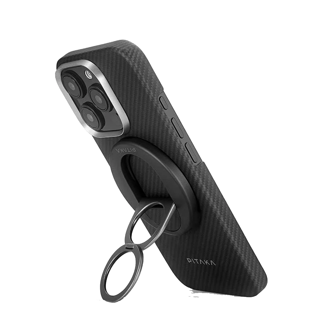 PITAKA – Ultra Slim Case & Grip for iPhone 16 Pro Black - Gray – KI1601PAG