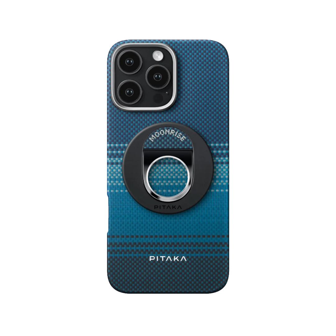 PITAKA – Tactile Woven Case & Grip for iPhone 16 Pro Moonrise – KI1601MOG