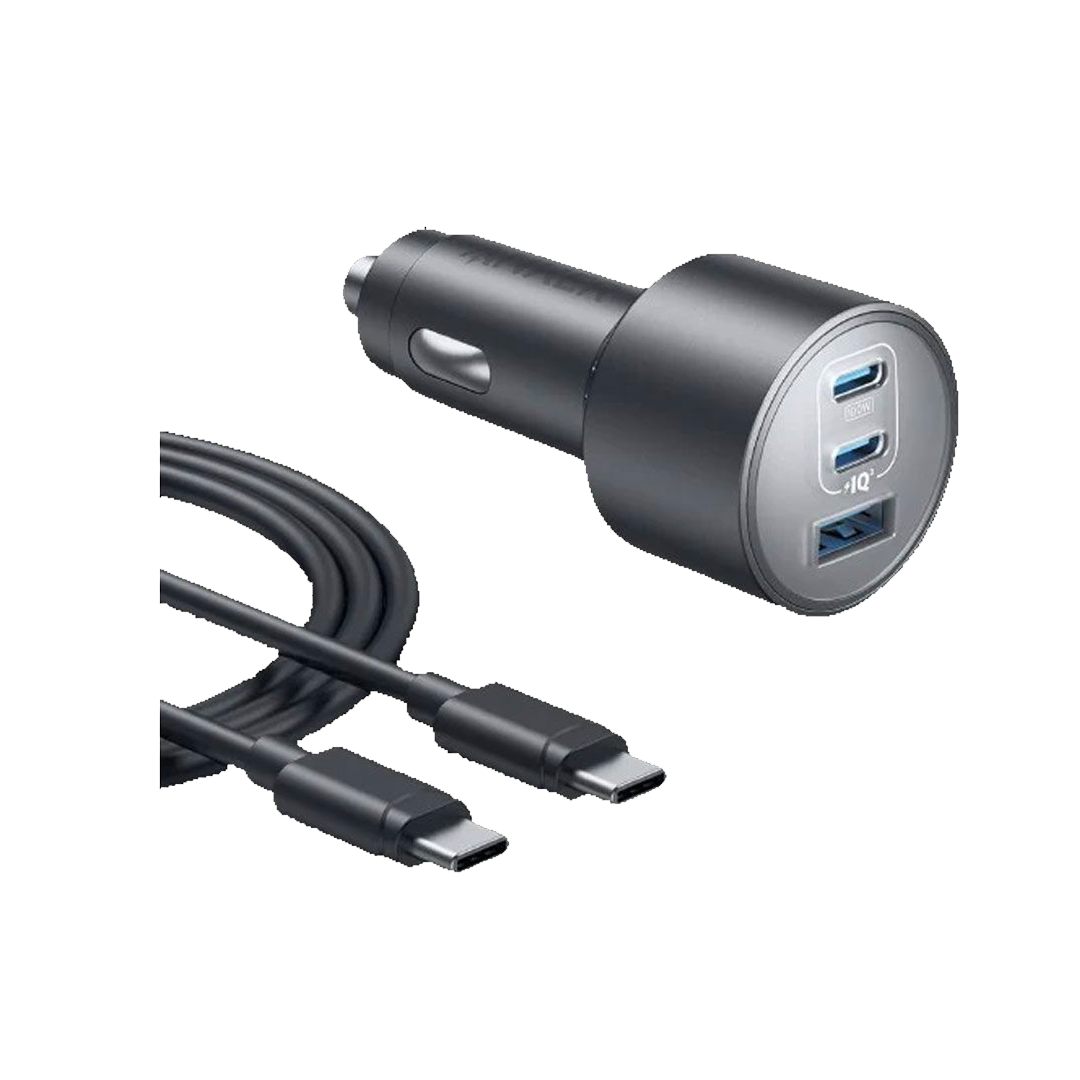 Anker Car Charger 167.5W with Type-C to Type-C Cable – 3 Ports