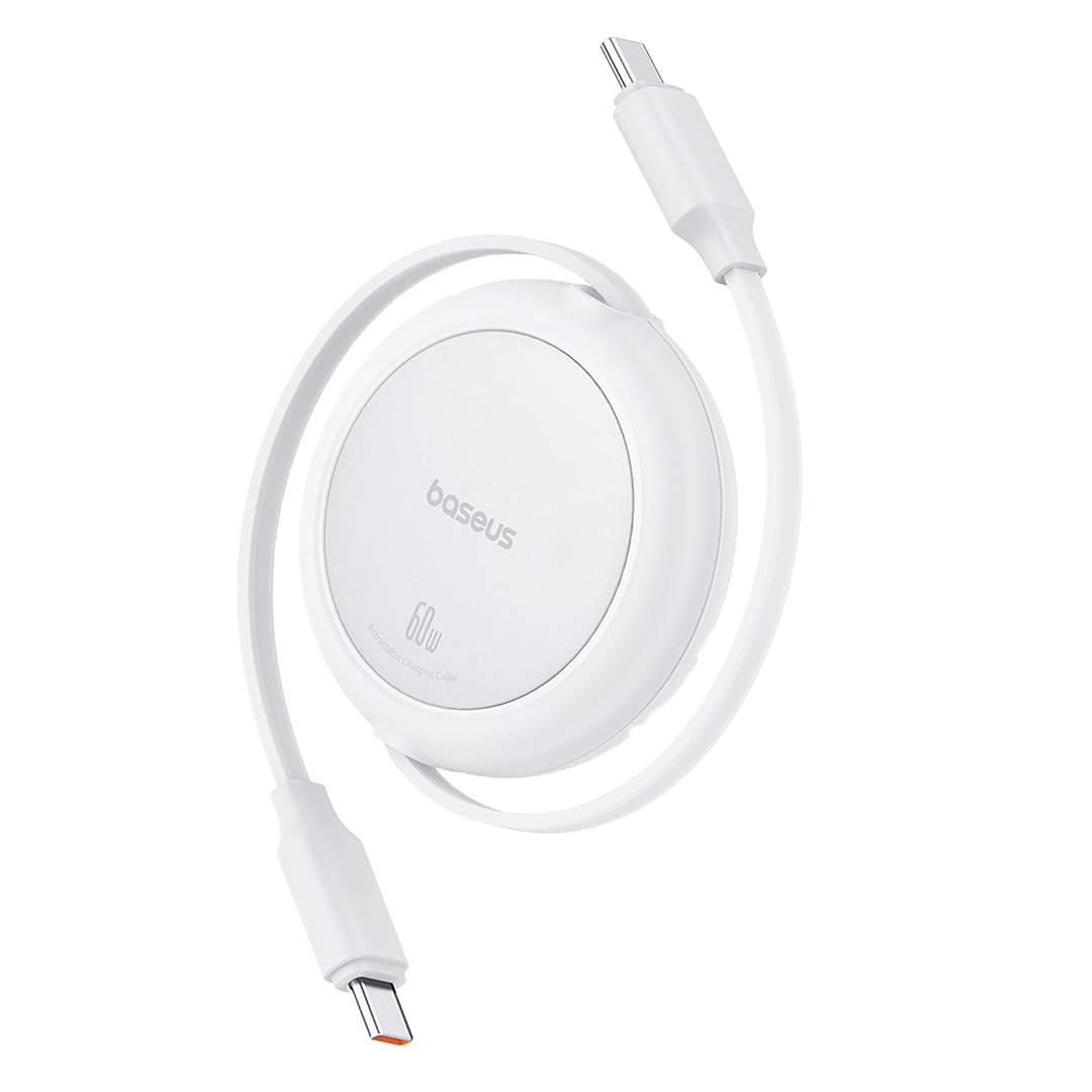 BASEUS-CABLE STRETCH 60W TYPE-C TO TYPE 1M WHITE