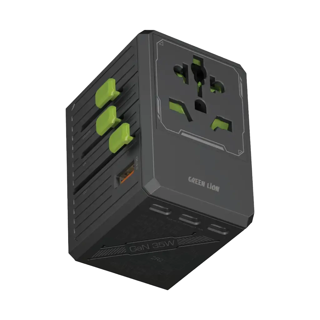GREEN LION - GaN ADAPTER 4USB-C 35W WTHI CABLE 2 IN 2