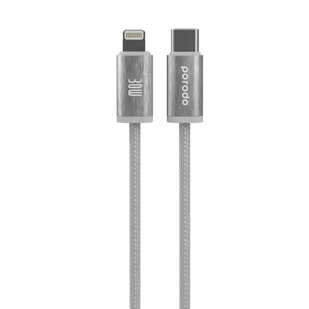 PORODO-CABLE USB-C TO LIGHTNING 1.2M 30W