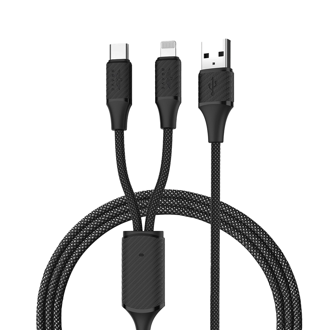 BRAVE- CABLE 2IN1 TYBE-C 120CM BDC-45