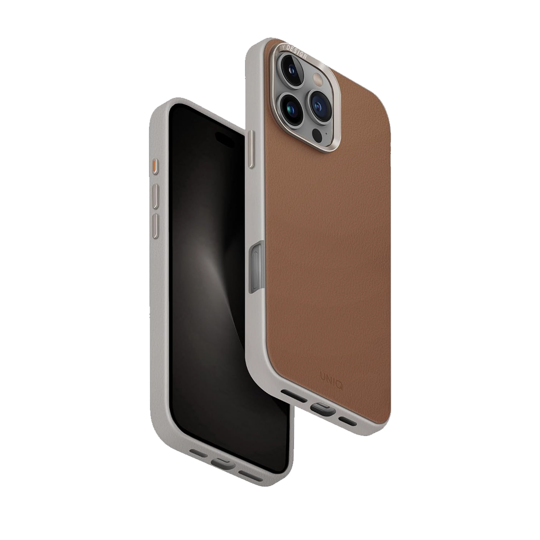 UNIQ-LYDEN BACK COVER LEATHERETTE 16 PRO BEIGE +BROWN