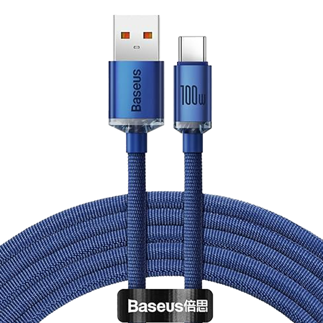 BASEUS-CABLE FAST CHARGING 100W TYPE-C TO TYPE 2M BLUE