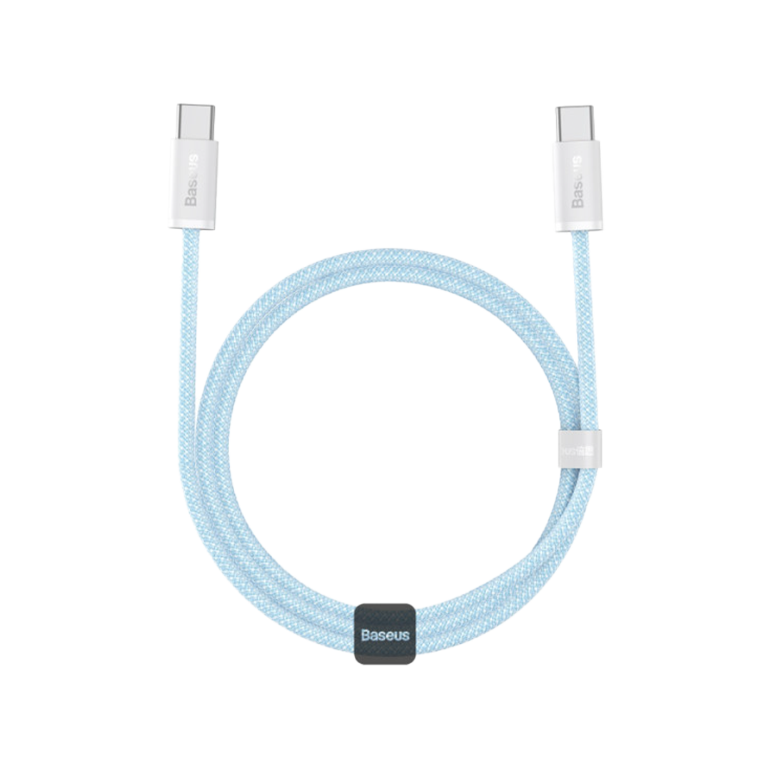 BASEUS-CABLE STRETCH 100W TYPE-C TO TYPE 1M BLUE