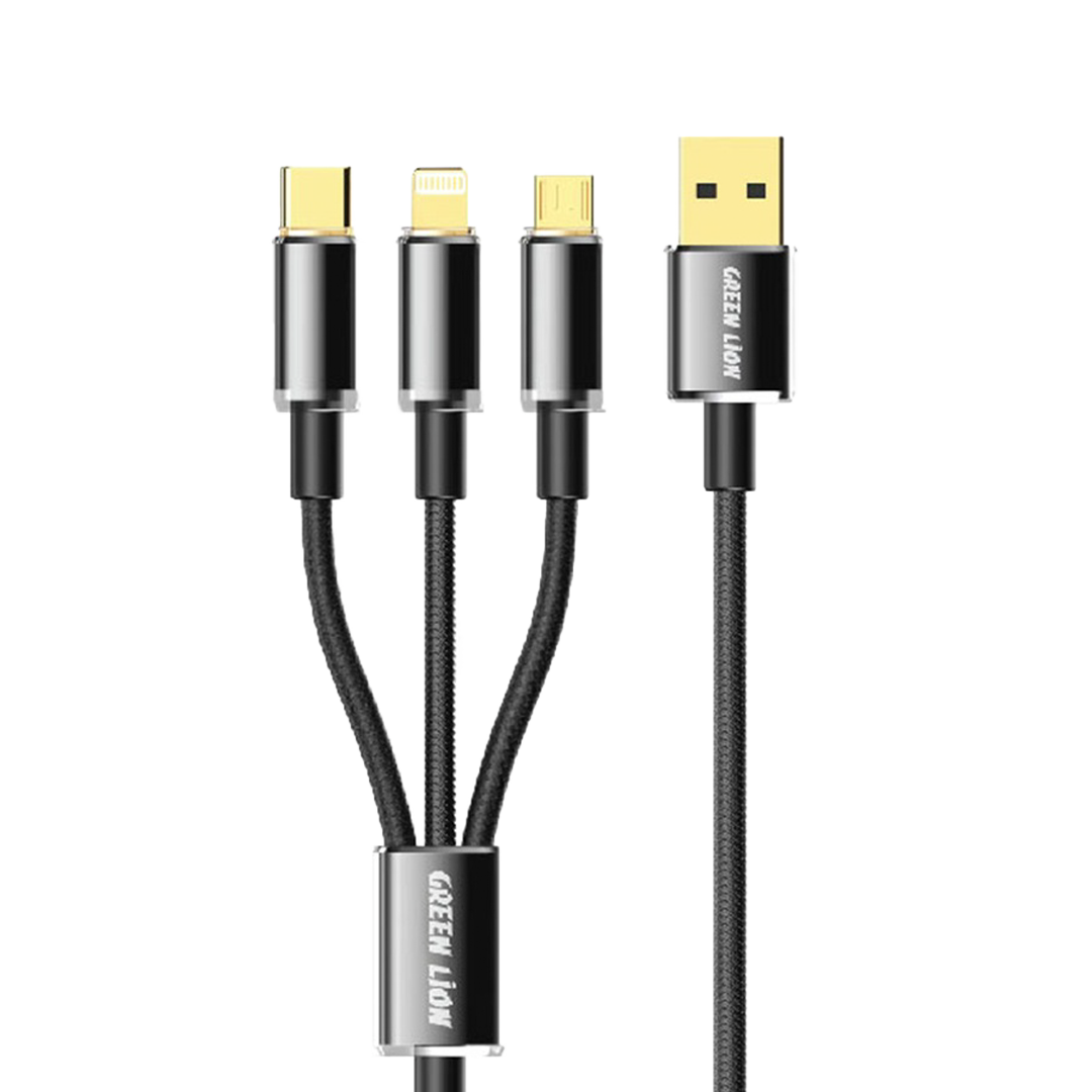 GREEN LION - CABLE USB-A TO LIGHTNING,USB-C,MICRO