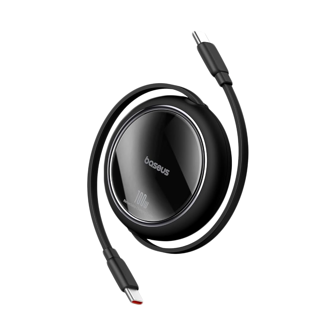 BASEUS-CABLE STRETCH 100W TYPE-C TO TYPE 1M BLACK