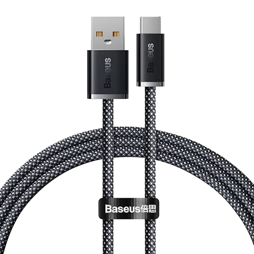 BASEUS-CABLE FAST CHARGING 100W TYPE-C TO TYPE 1M BLK&WH