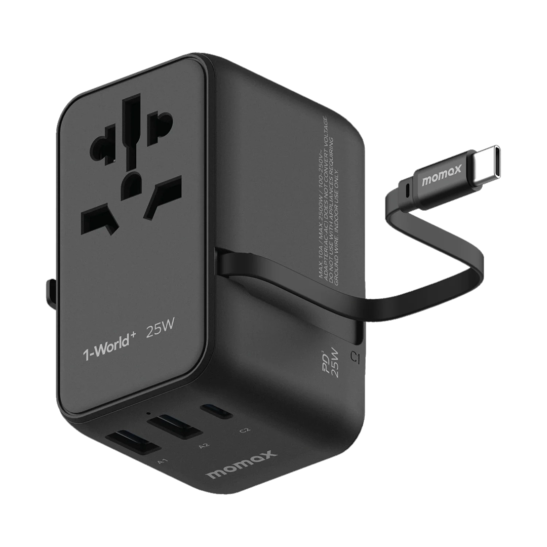 MOMAX – GaN Travel Adapter 25W with Cable